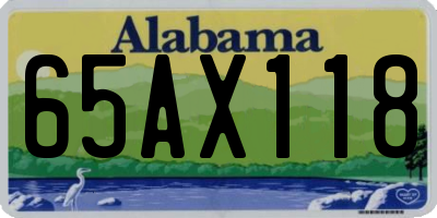 AL license plate 65AX118