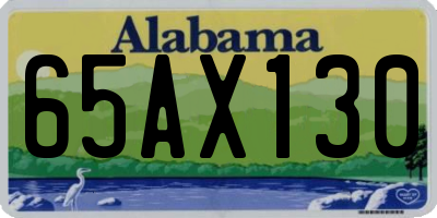 AL license plate 65AX130
