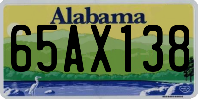 AL license plate 65AX138