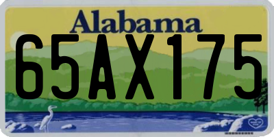 AL license plate 65AX175