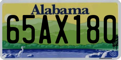 AL license plate 65AX180