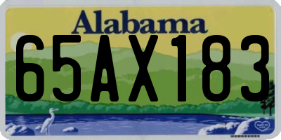 AL license plate 65AX183