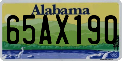 AL license plate 65AX190