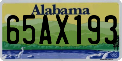 AL license plate 65AX193