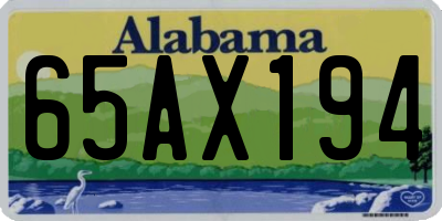 AL license plate 65AX194