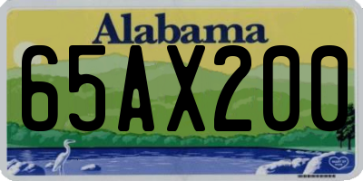 AL license plate 65AX200