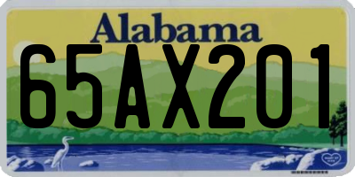 AL license plate 65AX201