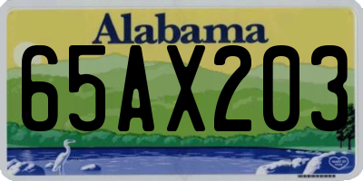 AL license plate 65AX203