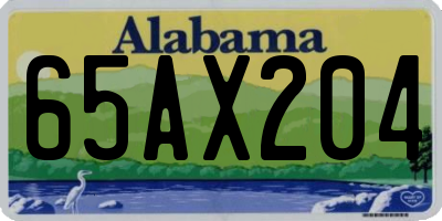 AL license plate 65AX204