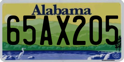 AL license plate 65AX205