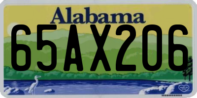 AL license plate 65AX206
