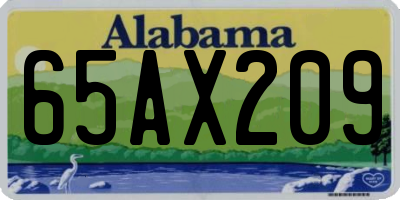 AL license plate 65AX209