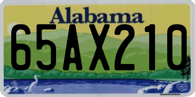 AL license plate 65AX210