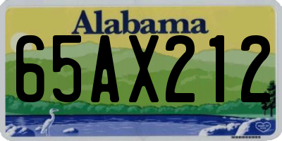 AL license plate 65AX212