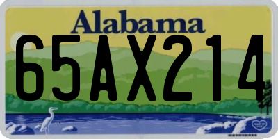AL license plate 65AX214