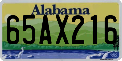 AL license plate 65AX216