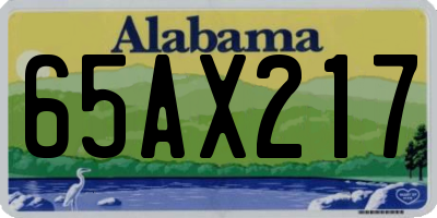 AL license plate 65AX217