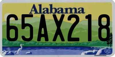 AL license plate 65AX218