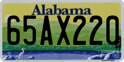 AL license plate 65AX220