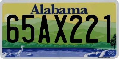 AL license plate 65AX221