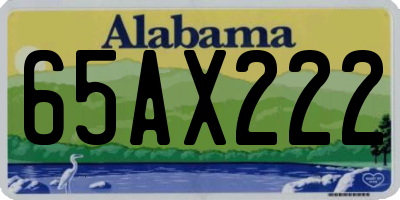 AL license plate 65AX222