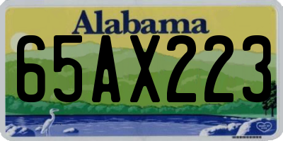 AL license plate 65AX223