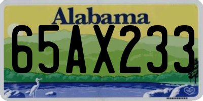 AL license plate 65AX233