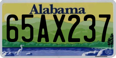 AL license plate 65AX237