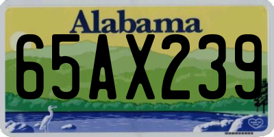 AL license plate 65AX239