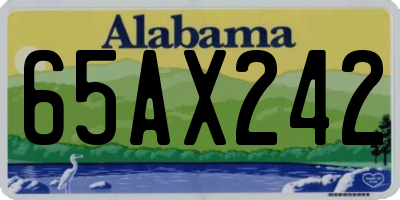 AL license plate 65AX242