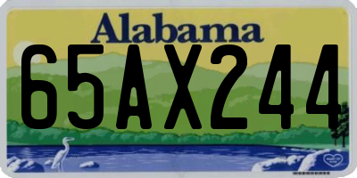 AL license plate 65AX244