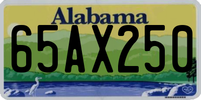 AL license plate 65AX250