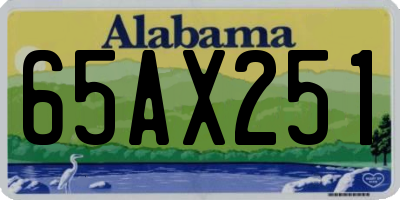 AL license plate 65AX251