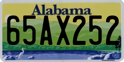 AL license plate 65AX252