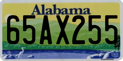 AL license plate 65AX255