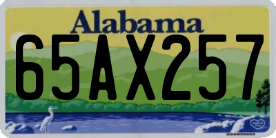 AL license plate 65AX257