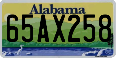 AL license plate 65AX258