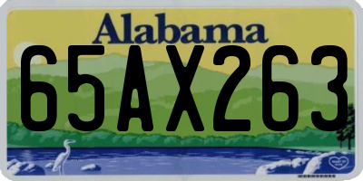 AL license plate 65AX263