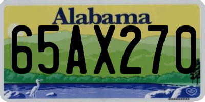 AL license plate 65AX270