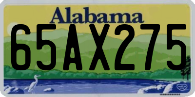 AL license plate 65AX275