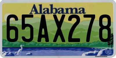 AL license plate 65AX278