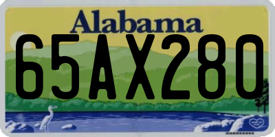 AL license plate 65AX280