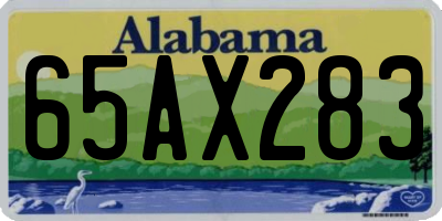 AL license plate 65AX283