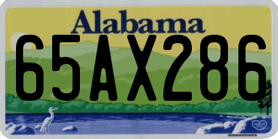 AL license plate 65AX286