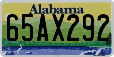 AL license plate 65AX292
