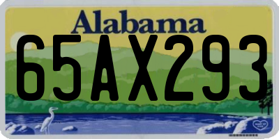 AL license plate 65AX293