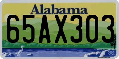 AL license plate 65AX303