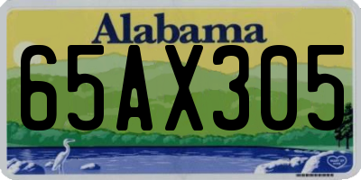 AL license plate 65AX305