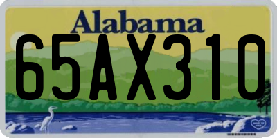 AL license plate 65AX310