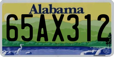 AL license plate 65AX312